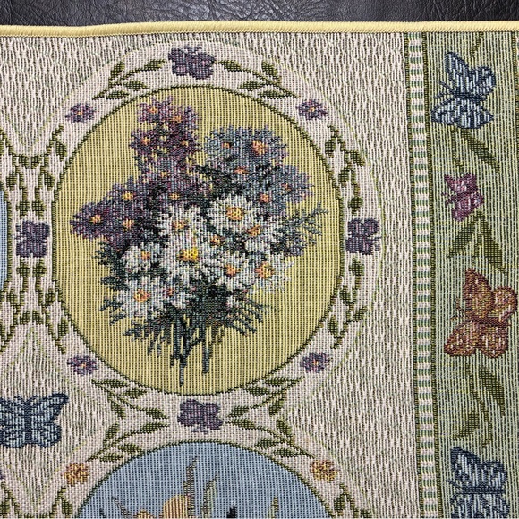 Butterfly Floral Tapestry Placemat by Lena Liu Daisy, Set Of 10 Made In USA - Picture 5 of 14